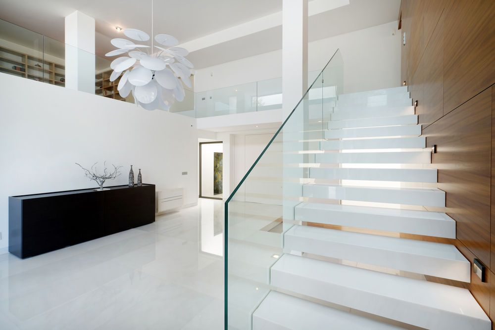 Apartment,Entrance,Hall,With,Wooden,Staircase,Access,To,Upper,Floor,